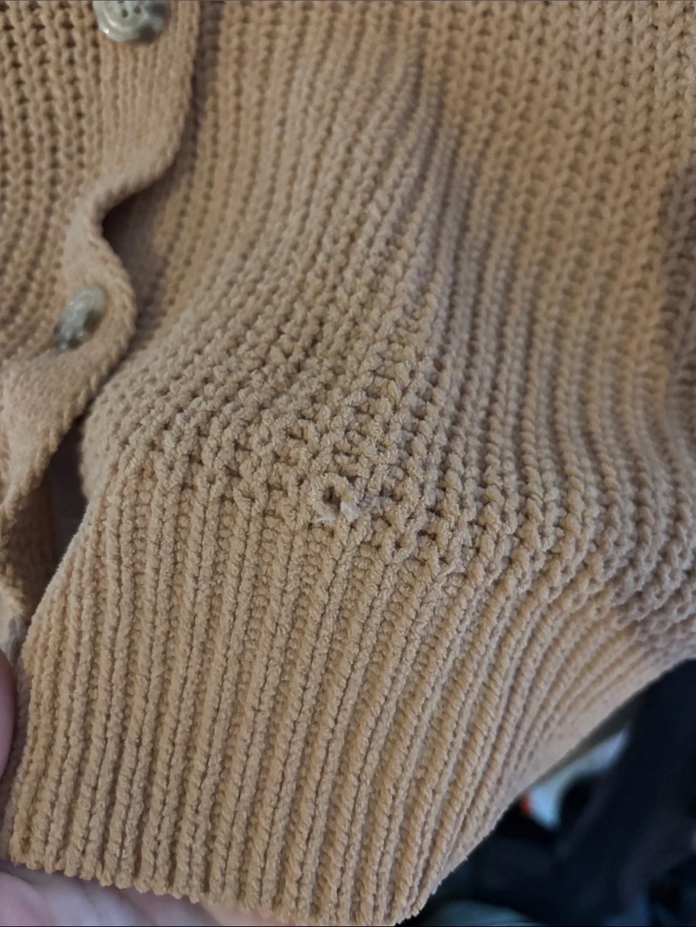 Primark Camel Brown Knitted Button-Up Cardigan - Picture 3 of 3